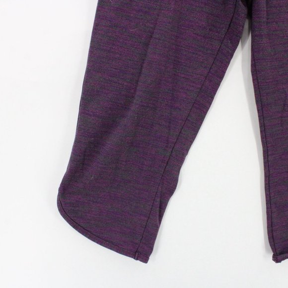 Tuff Athletics Cropped Legging Womens Purple Gym & Training Comfort Medium M - Picture 3 of 7